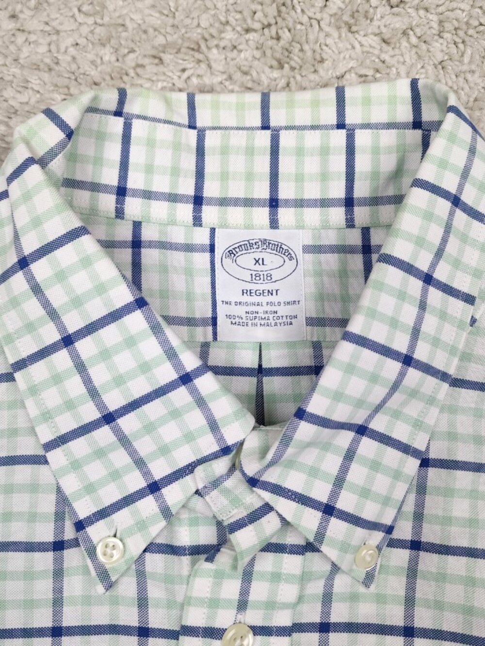 Brooks Brothers Button Down Shirt Mens Size XL Regent Oxford All Supima 100% - Picture 4 of 6